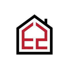 simple initial logo pentagon house