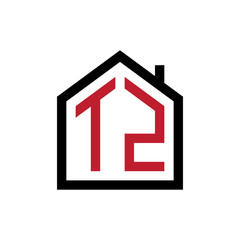 simple initial logo pentagon house