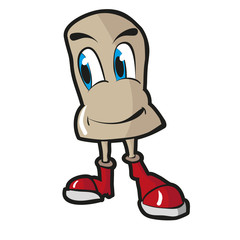 cheerful character for labels and entertainment