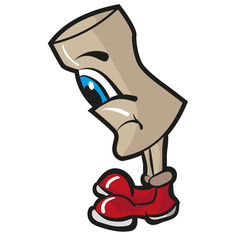 cheerful character for labels and entertainment