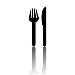 cutlery fork and knife icon image vector illustration design 