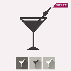 Cocktail - vector icon.