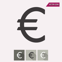 Euro - vector icon.