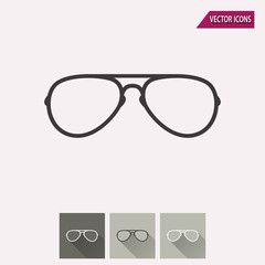 Glasses - vector icon.