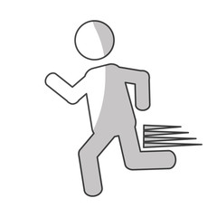 running pictogram icon image vector illustration design 