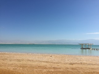 The coast line of the Dead Sea