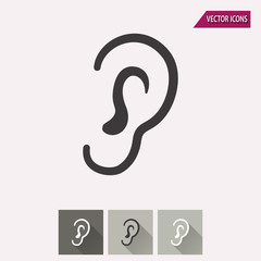 Ear - vector icon.