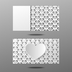 business card heart design