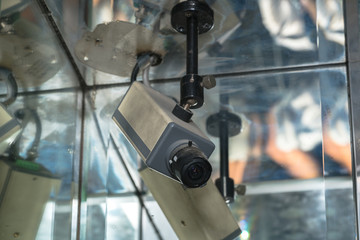 CCTV in building in  elevator
