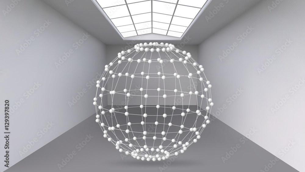 Poster abstract creative concept vector background of geometric shapes the lines connected to points in the