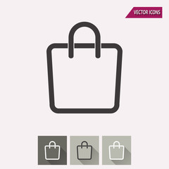 Shopping bag - vector icon.