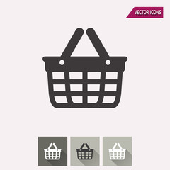 Shopping basket - vector icon.