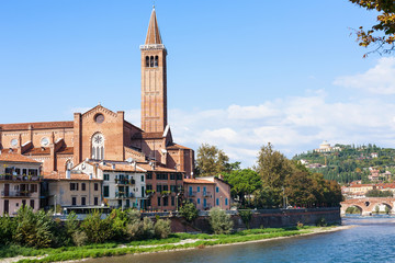 Fototapeta na wymiar Sant Anastasia church in Verona city