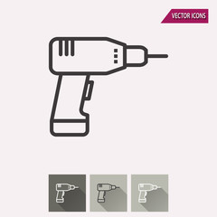 Drill - vector icon.