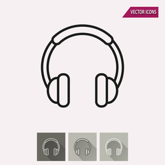 Headphone - vector icon.