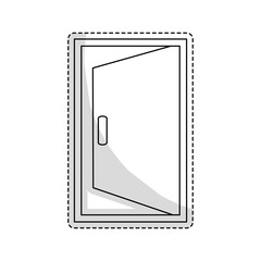 open door icon image vector illustration design 