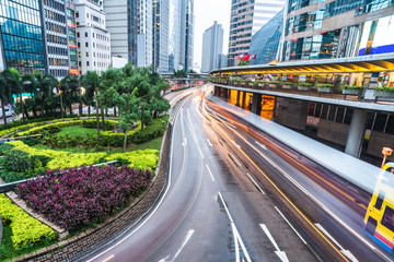 Obraz premium Traffic in downtown of Hong Kong,China.