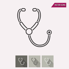 Stethoscope - vector icon.