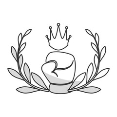 boxing gloves emblem icon image vector illustration design