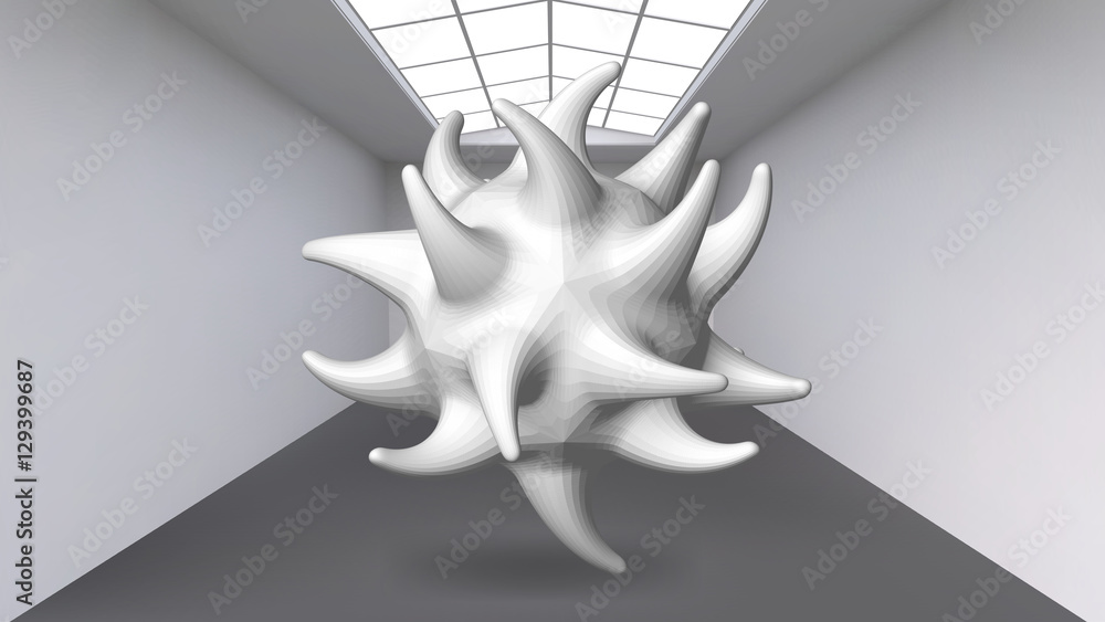 Poster abstract creative concept vector background of geometric shapes - cell bacteria in the large studio 