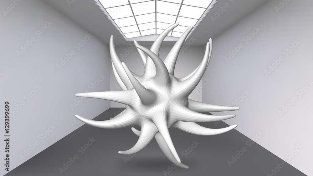 Poster abstract creative concept vector background of geometric shapes - cell bacteria in the large studio 
