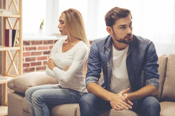 Couple having a quarrel
