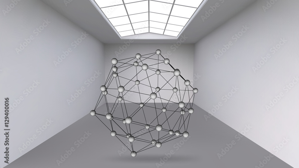 Aufkleber abstract creative concept vector background of geometric shapes the lines connected to points in the