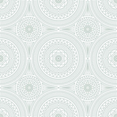 Seamless background of beige and blue color in in Arabic style