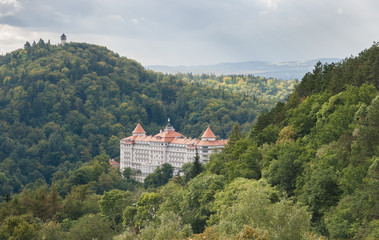 Czech Republic. Karlovy Vary. Imperial Hotel and Tower Diana