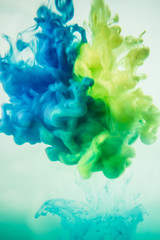 The colorful dye in the water. Abstract background. Concept art
