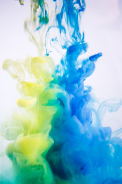The colorful dye in the water. Abstract background. Concept art

