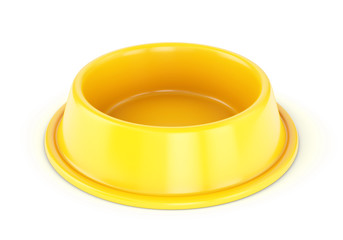 Yellow pet bowl
