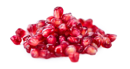 Portion of Pomegranate isolated on white