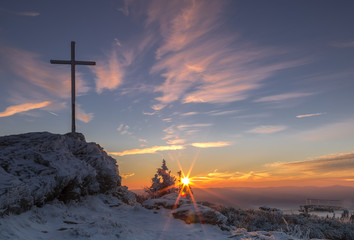 Sonnenaufgang auf dem Großen Arber