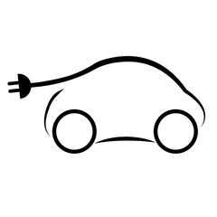 eco friendly electric car icon image vector illustration design 