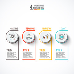 Abstract infographics number options template.