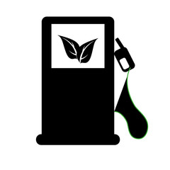 eco friendly gas pump icon image vector illustration design 