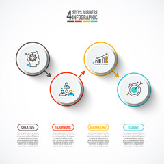 Abstract infographics number options template.