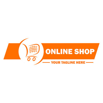Online shop logo template design