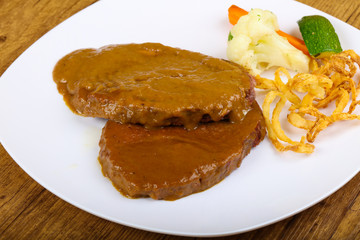 Beef with sauce