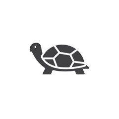 Fototapeta premium Turtle icon vector, filled flat sign, solid pictogram isolated on white. Symbol, logo illustration