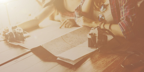 Girls Friendship Hangout Traveling Holiday Photography Concept