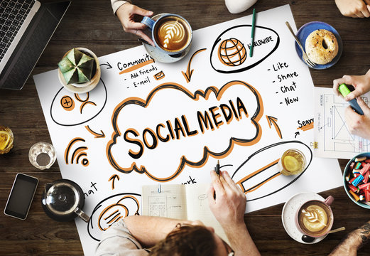 Social Media Internet Network Technology Cocnept