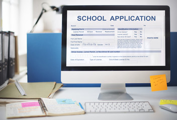 School Application Form Academic Concept