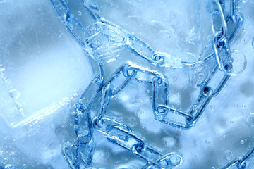 Chain Inside Ice