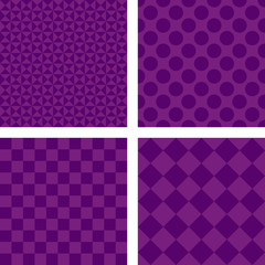 Purple abstract geometric shape wallpaper set 