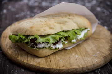 beef ciabatta sandwich