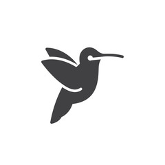 Hummingbird icon vector, filled flat sign, solid pictogram isolated on white. Symbol, logo illustration
