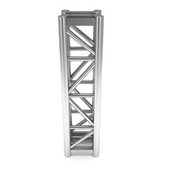 Steel truss girder element. 3d render isolated on white