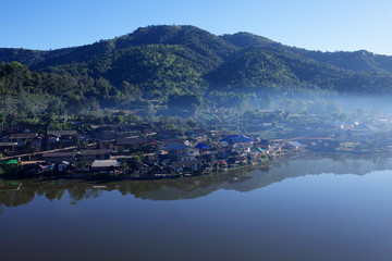 Obraz premium landscape of rak thai village,maehongson THAILAND.